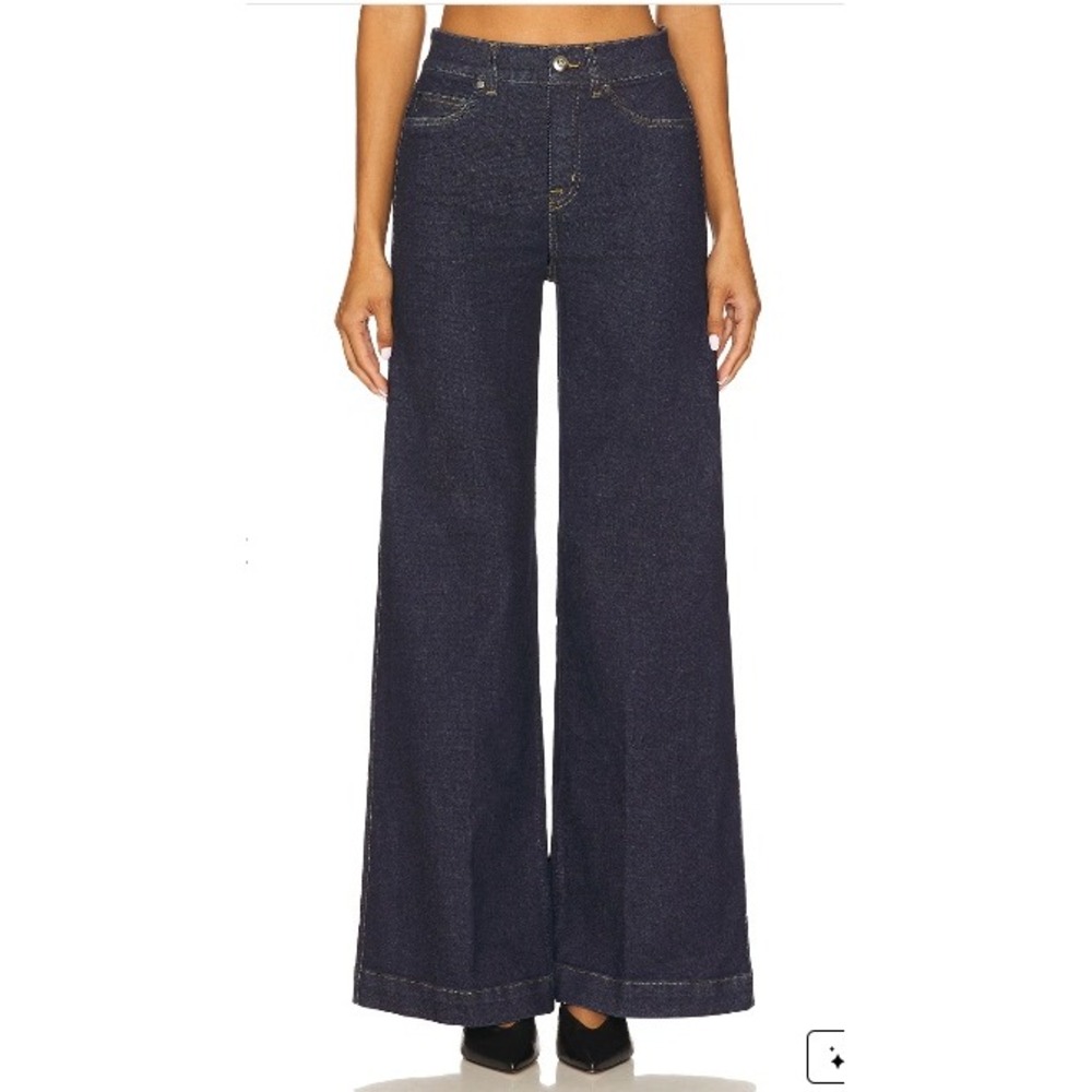 Spanx Wide Leg Jeans Charcoal Gray High Rise Stretch Denim XS 20321R